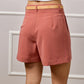 Emma Belted Tailored Shorts - Terracota