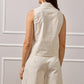 Eva Button Up Gilet - Beige