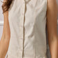 Eva Button Up Gilet - Beige