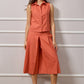 Eva Button Up Gilet - Terracota