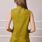 Eva Button Up Gilet - Olive Green