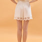 Mabel Shorts with Embroidered Details - Beige