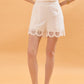 Mabel Shorts with Embroidered Details - Beige