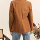 Luna Single Button Coat - Camel