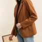 Luna Single Button Coat - Camel