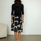 Jess Printed Skirt - Black