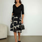 Jess Printed Skirt - Black