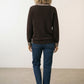 Vivian Check Collar and Cuff Sweater - Choco Brown