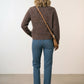 Joanne Heart Shape Button Down Cardigan - Chocolate Brown