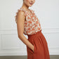 Sonya Elasticated Midi Skirt - Rust
