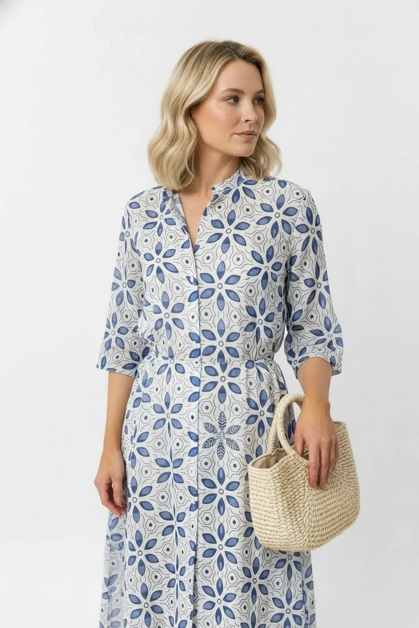 Elizabeth Oversized Maxi Dress - Blue