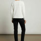 Brenda Heart Detail Long Sleeved Blouse- Ecru