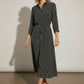 Una Dotty Shirt Dress - Black and White