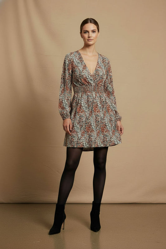 Nancy short printed dress