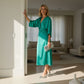 Dorah Satin Maxi Dress - Emerald