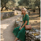 Valerie Floral Midi Dress - Green