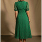 Lily Pleated Midi Dress - Green