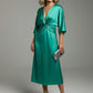 Dorah Satin Maxi Dress - Emerald