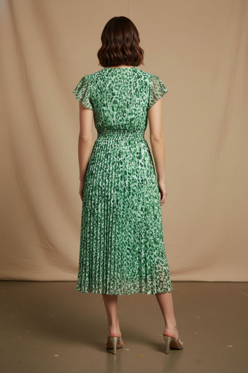 Maria Print Dress - Green