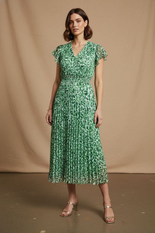 Maria Print Dress - Green