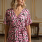 Beth Printed Dress - Pink and Black