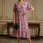 Beth Printed Dress - Pink and Black
