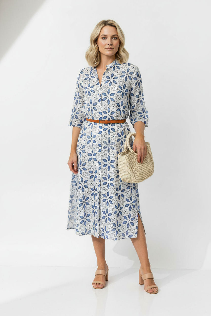 Elizabeth Oversized Maxi Dress - Blue