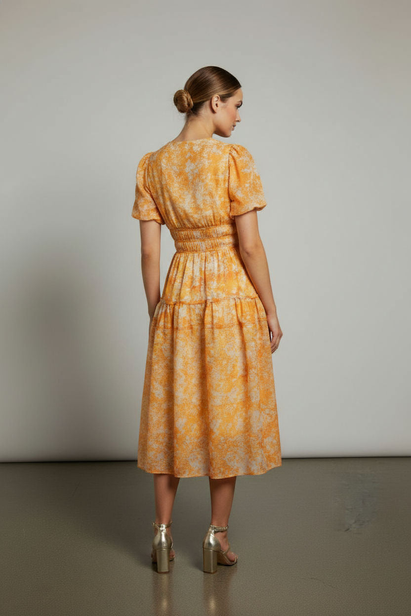 Michaella Printed Dress - Yellow
