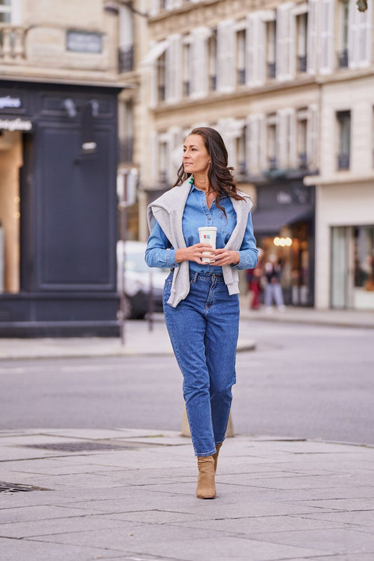 Masie Mom Fit Jeans - Blue