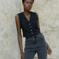 Masie Mom Fit Jeans - Dark Grey