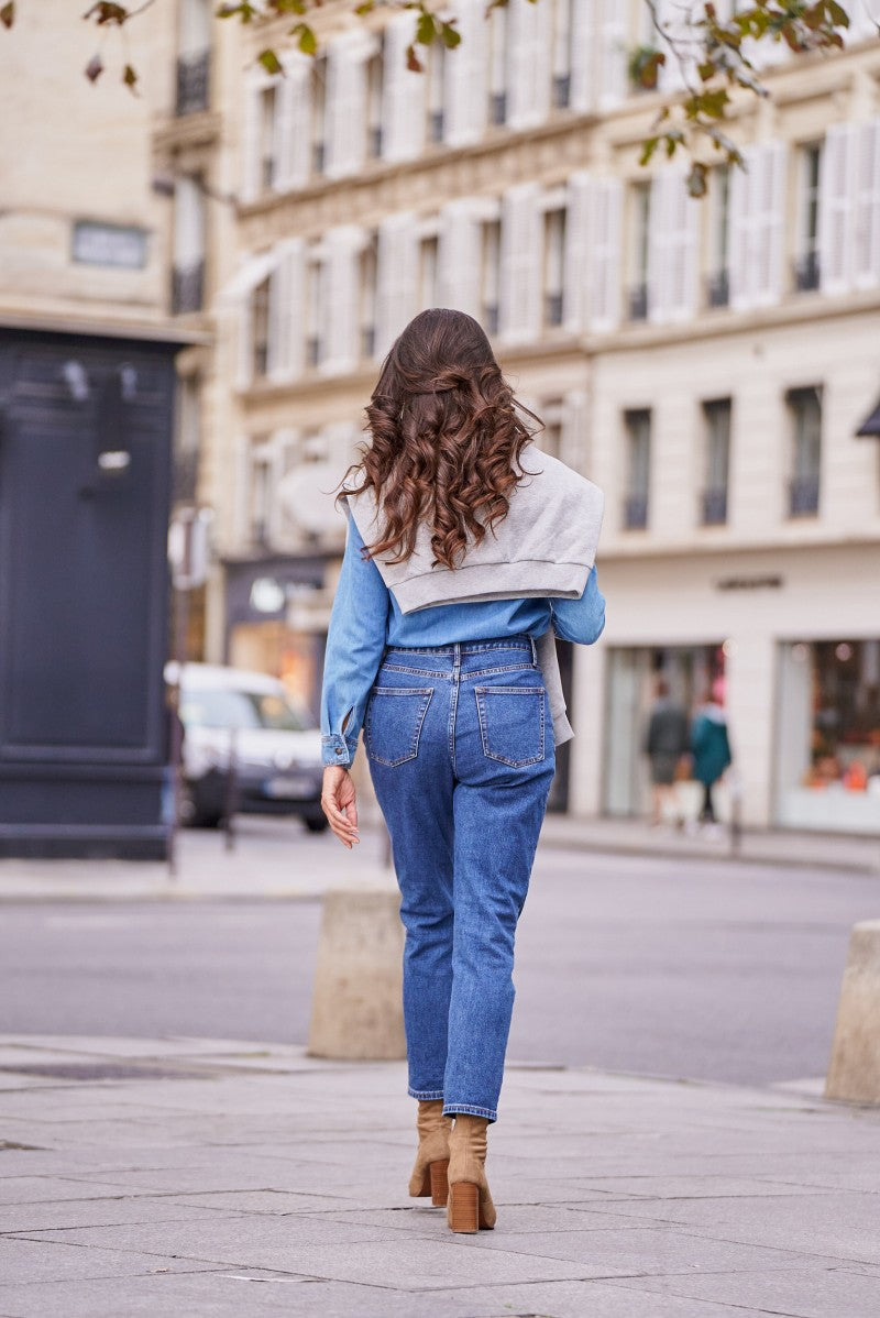 Masie Mom Fit Jeans - Blue