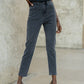 Masie Mom Fit Jeans - Dark Grey