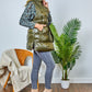 Monna Green Gilet with Belt and Pockets
