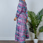 Triona Printed Maxi Dress - Purple