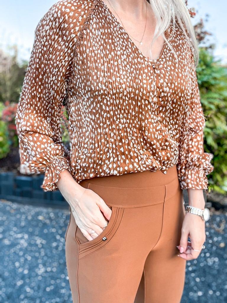 Soft Jeggings With Pockets - Brown