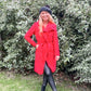 Sofia Belted Coat - red