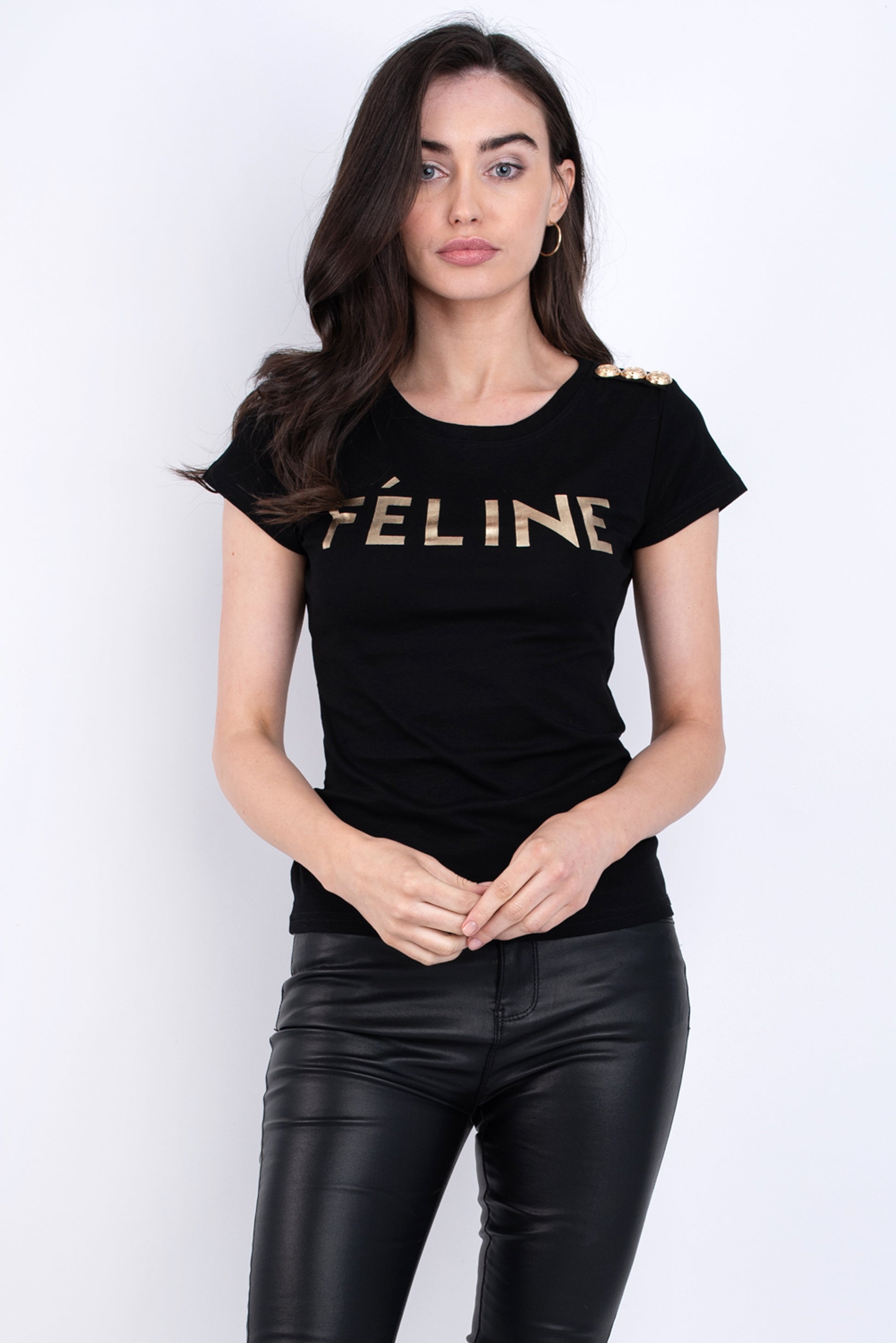 Féline T Shirt - Black - Fridays Edit